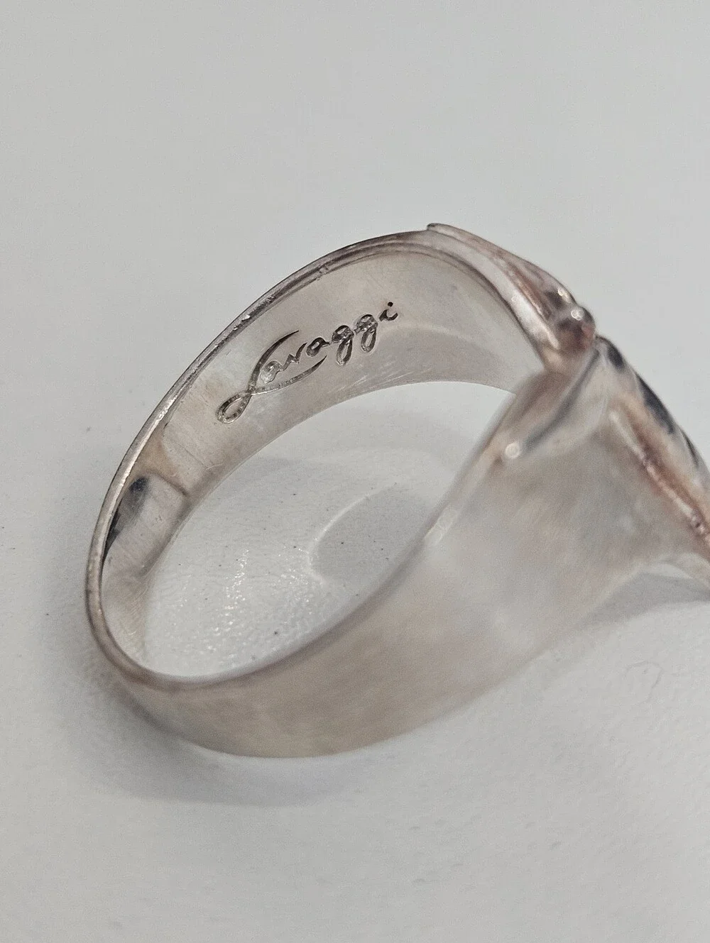 925 Lavaggi Angel Sterling Silver Ring Size 8 US